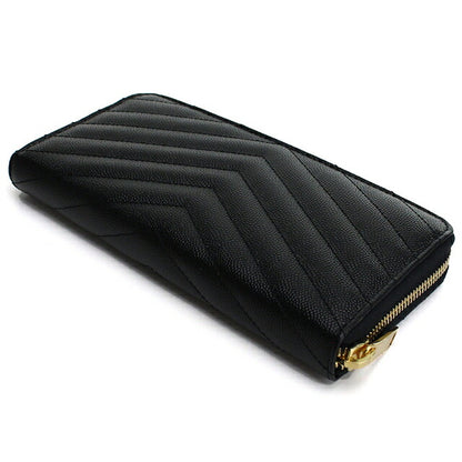 サンローラン 長財布ラウンドファスナー レディース ブランド SAINT LAURENT MONOGRAM MATELASSE レザー 358094 ブラック YSL358094011