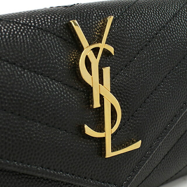サンローラン 名刺入れ レディース ブランド SAINT LAURENT レザー 414404 ブラック YSL414404011