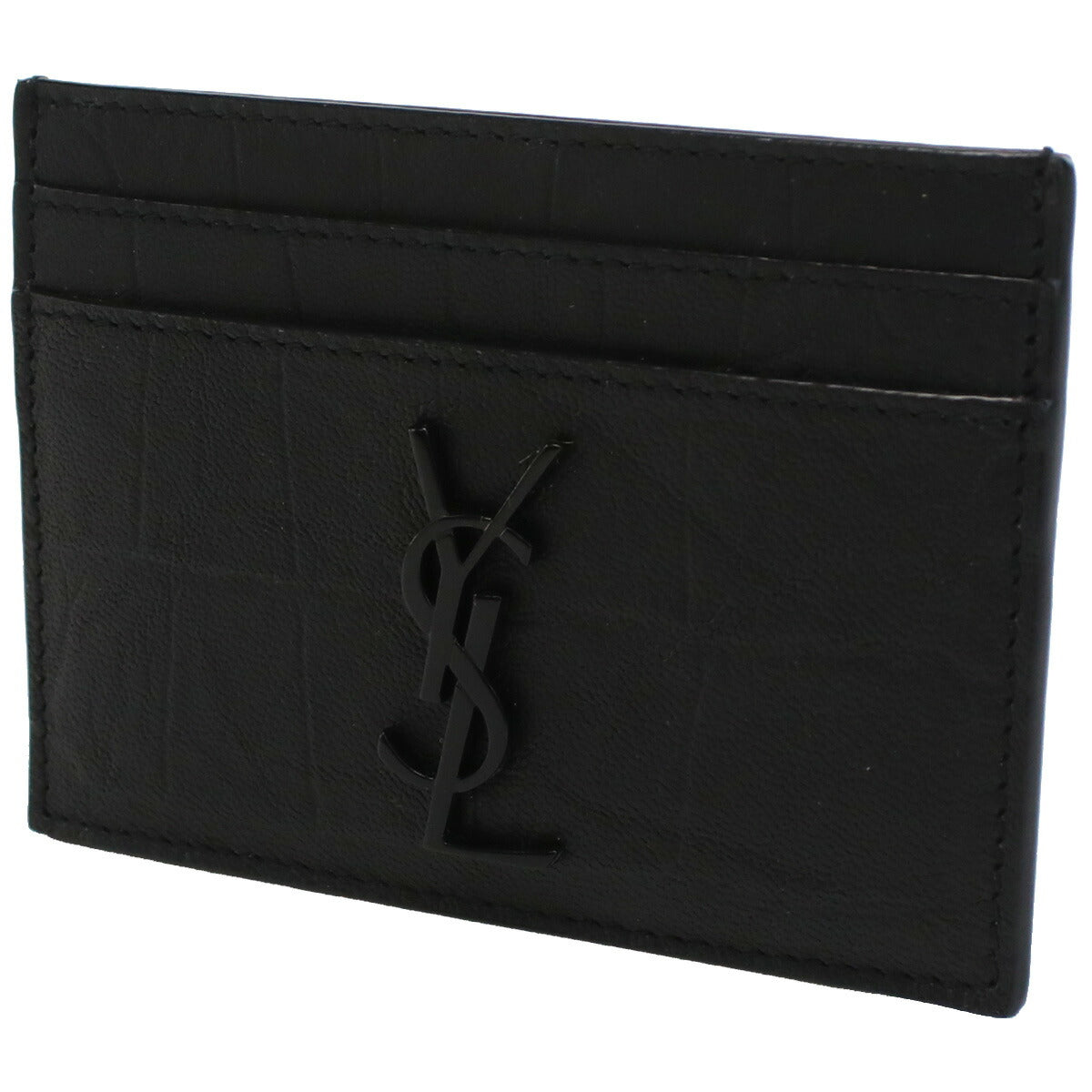 SAINT LAURENT ブラック レザー カードケース SAINT LAURENT サンローラン カードケース レディース ブラック