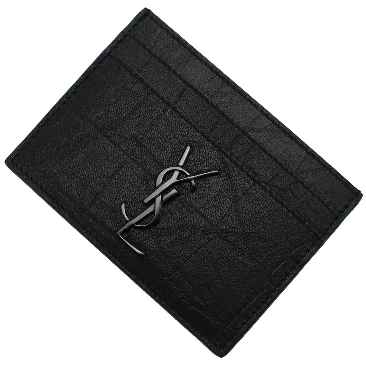 SAINT LAURENT カードケース/カードホルダー レザー ブラック SAINT LAURENT サンローラン ミニ財布 コインケース 小銭入れ