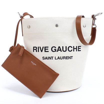 サンローラン 斜め掛けショルダーバッグ レディース リネン100% イタリア 669299 ホワイト系 バッグ YSL669299011