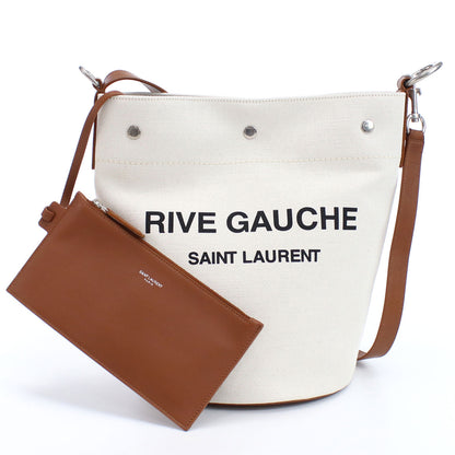 サンローラン 斜め掛けショルダーバッグ レディース リネン100% イタリア 669299 ホワイト系 バッグ YSL669299011