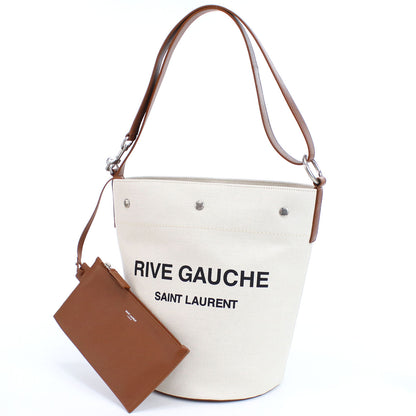 サンローラン 斜め掛けショルダーバッグ レディース リネン100% イタリア 669299 ホワイト系 バッグ YSL669299011