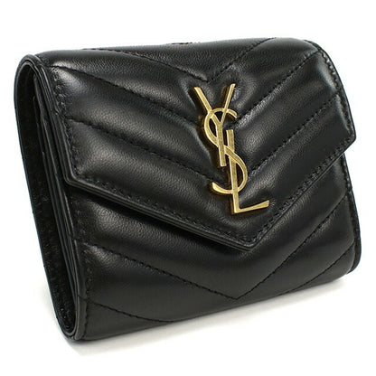 サンローラン 三折財布小銭入付き レディース ブランド SAINT LAURENT レザー イタリア 692061 ブラック 財布 YSL692061021