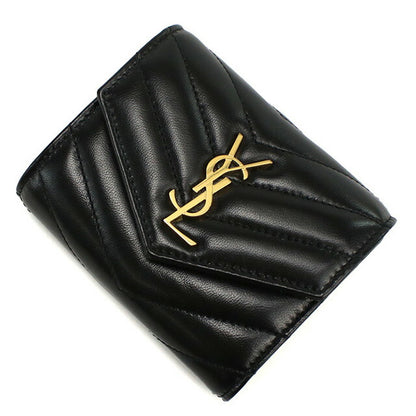 サンローラン 三折財布小銭入付き レディース ブランド SAINT LAURENT レザー イタリア 692061 ブラック 財布 YSL692061021