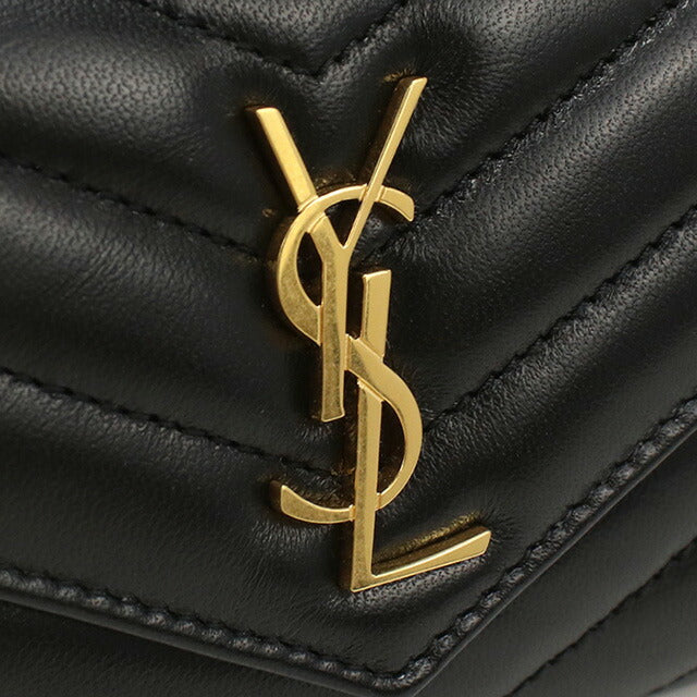 サンローラン 三折財布小銭入付き レディース ブランド SAINT LAURENT レザー イタリア 692061 ブラック 財布 YSL692061021