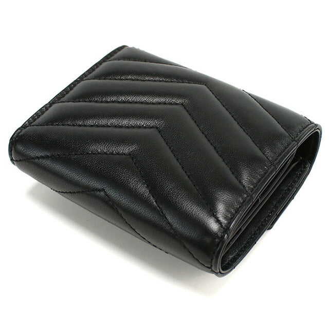 サンローラン 三折財布小銭入付き レディース ブランド SAINT LAURENT レザー イタリア 692061 ブラック 財布 YSL692061021