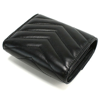 サンローラン 三折財布小銭入付き レディース ブランド SAINT LAURENT レザー イタリア 692061 ブラック 財布 YSL692061021