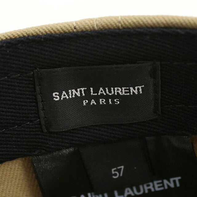 新品 SAINT LAURENT サンローラン キャップ 778063 ベージュ SAINT LAURENT サンローラン キャップ 778063 ベージュ ユニ