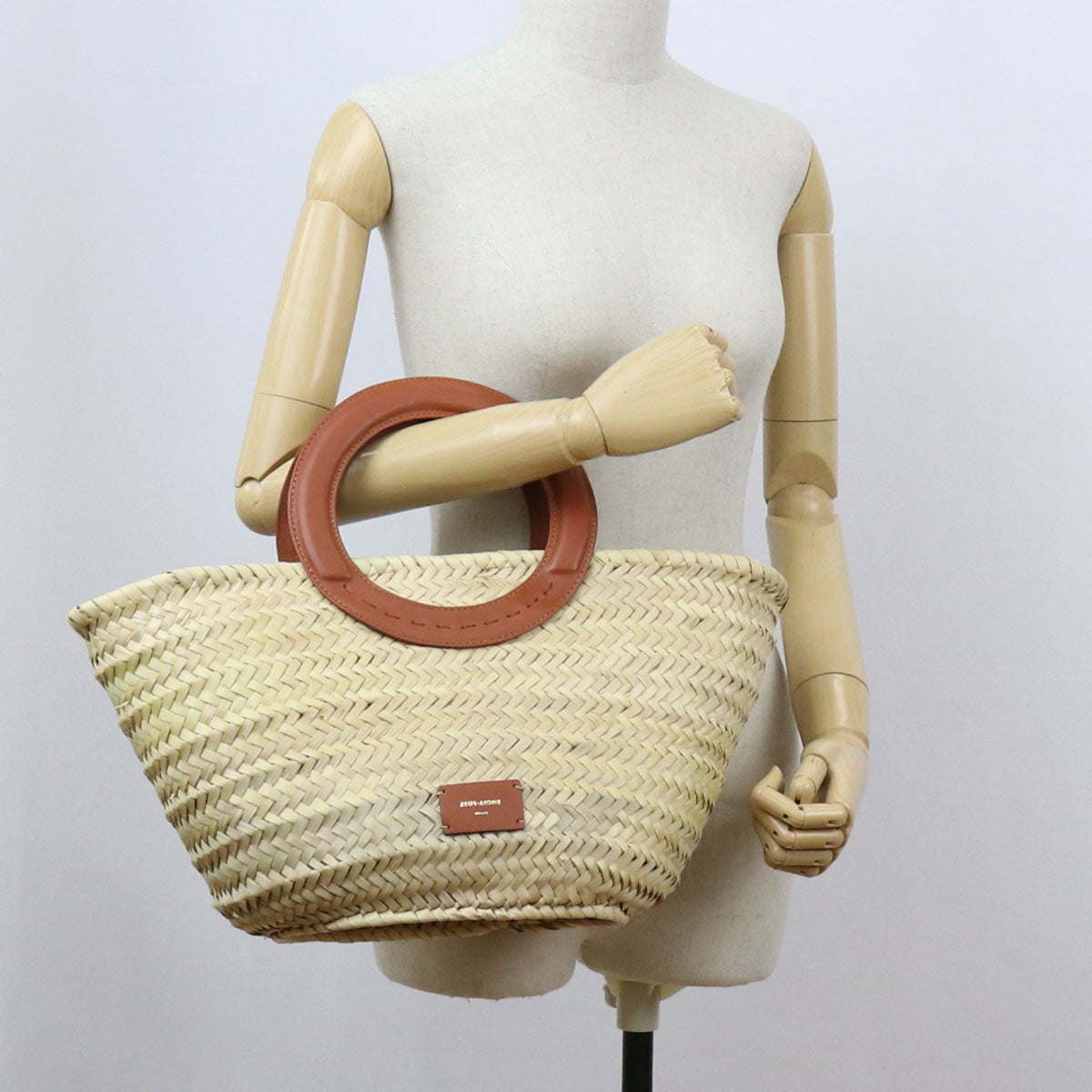 ゼウスディオーネ カゴバッグ レディース ラフィア/ストロー/レザー ギリシャ ACBA284 TABACO ベージュ系 バッグ ZEDACBA284011