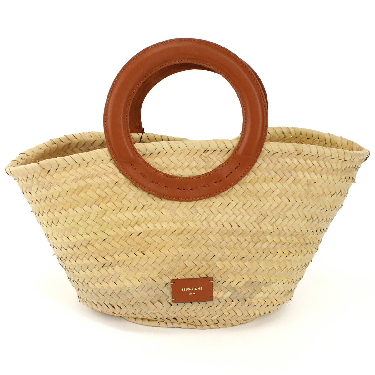 ゼウスディオーネ カゴバッグ レディース ラフィア/ストロー/レザー ギリシャ ACBA284 TABACO ベージュ系 バッグ ZEDACBA284011