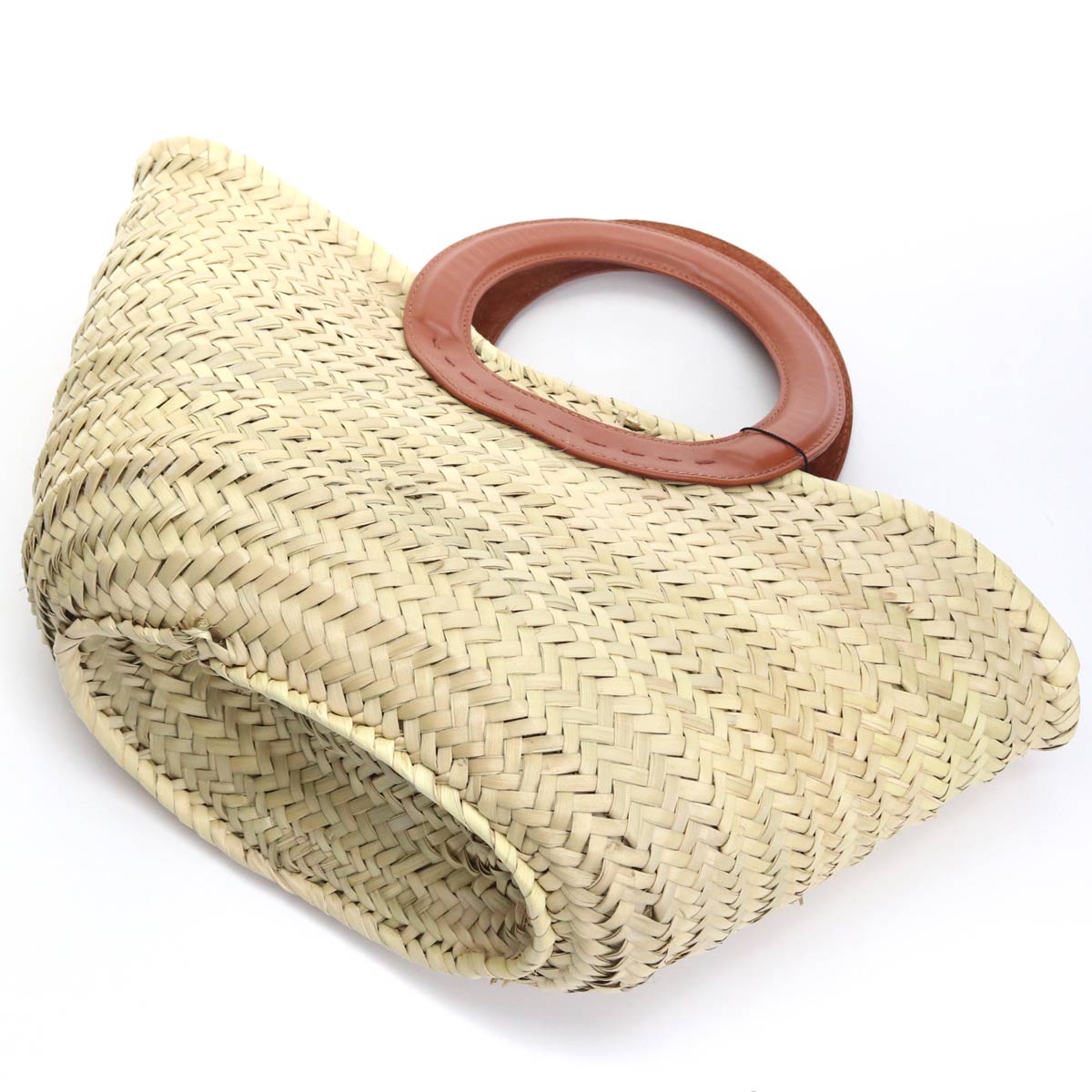 ゼウスディオーネ カゴバッグ レディース ラフィア/ストロー/レザー ギリシャ ACBA284 TABACO ベージュ系 バッグ ZEDACBA284011