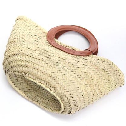 ゼウスディオーネ カゴバッグ レディース ラフィア/ストロー/レザー ギリシャ ACBA284 TABACO ベージュ系 バッグ ZEDACBA284011