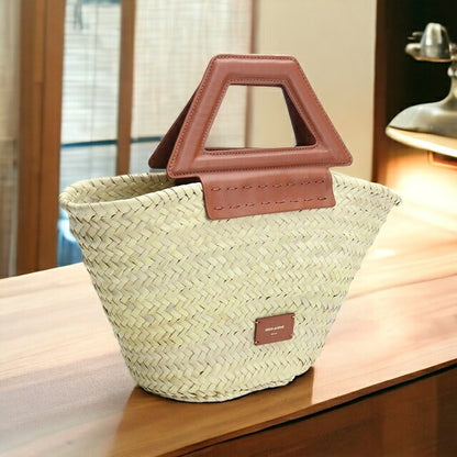 ゼウスディオーネ カゴバッグ レディース ラフィア/ストロー/レザー ギリシャ ACBA426 TABACO ベージュ系 バッグ ZEDACBA426021