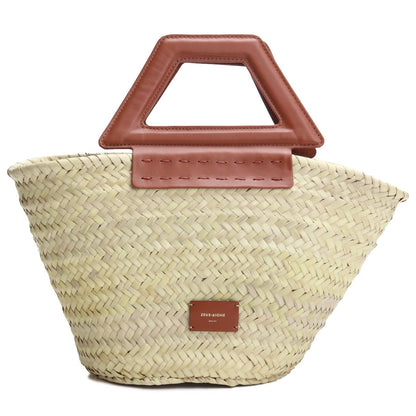 ゼウスディオーネ カゴバッグ レディース ラフィア/ストロー/レザー ギリシャ ACBA426 TABACO ベージュ系 バッグ ZEDACBA426021