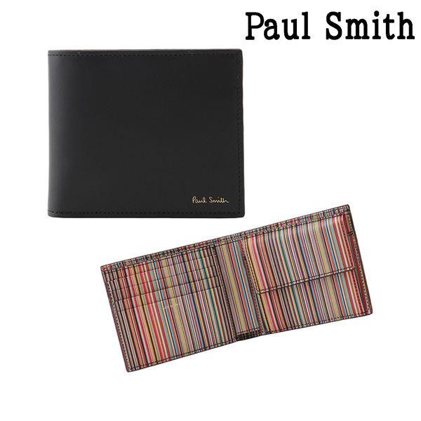 ポールスミス PAUL SMITH 4833 BMULTI 79 小銭入れ付 二つ折り財布