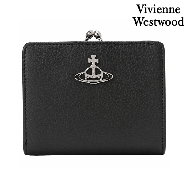 Vivienne Westwood レザー がま口二つ折り財布【50%OFF】