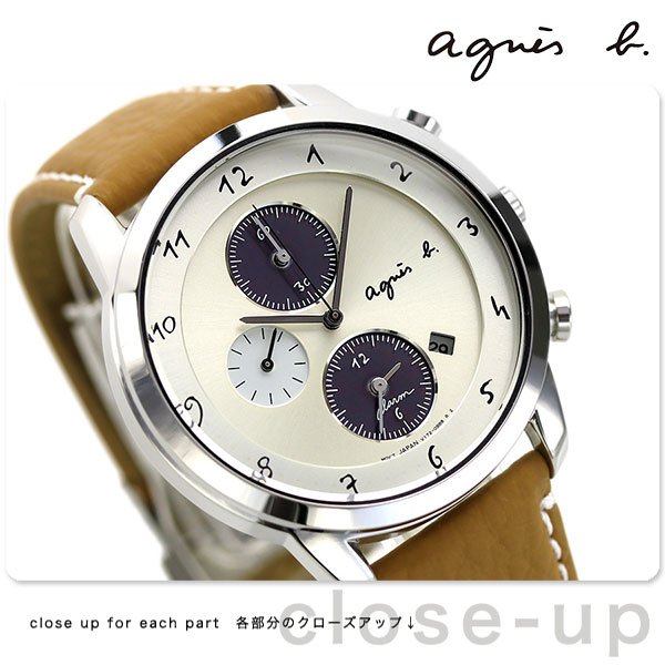agnes b. アニエスベー ソーラー　クロノグラフ腕時計 マルチェロ