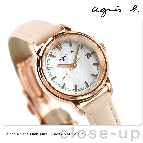 ムーブメントソーラー式【新品未使用】agnès b.ソーラー腕時計　FBSD937　ホワイト