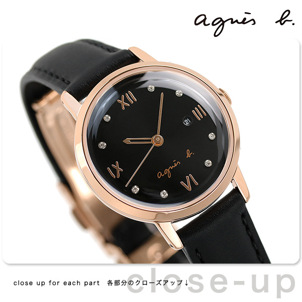 agnès b アニエスベー時計　レディース腕時計　ブラック　人気