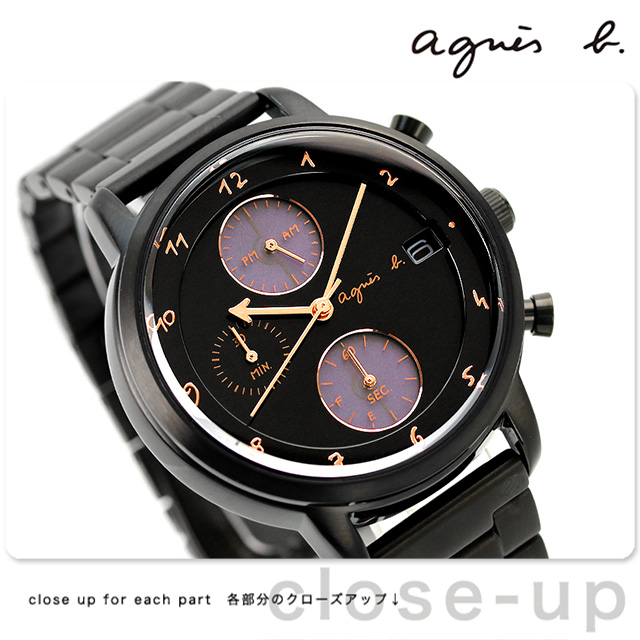 39600円【美品】agnes.b/アニエスベー マルチェロ ソーラー腕時計 FCRD997